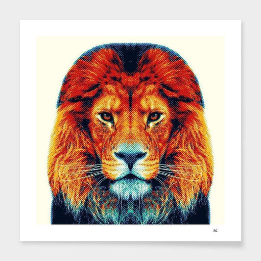 Scorpius Home Decor Lion - Colorful Animals  Frame
