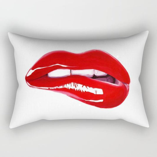 Scorpius Textiles & Pillows Lips Rectangle Pillow