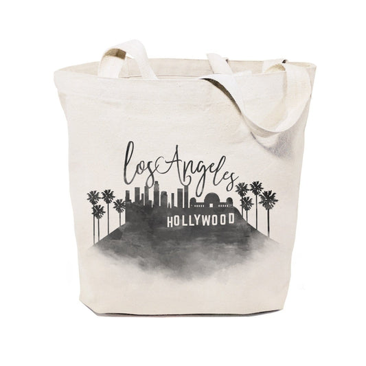 Turquoise Andromeda Totes & Beach Bags Los Angeles Cityscape Tote Bag