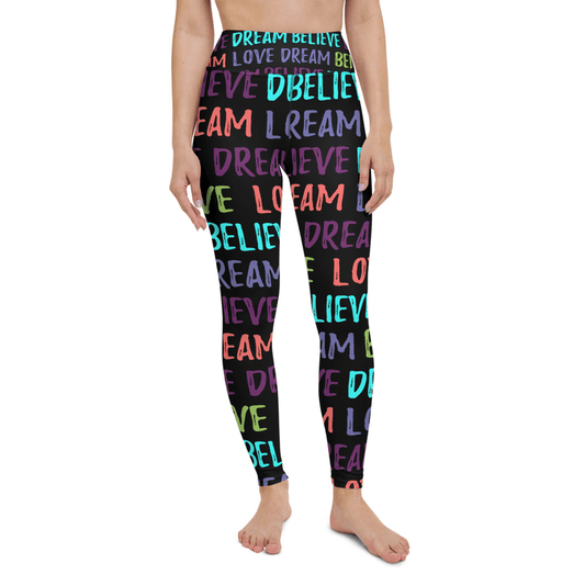 Lavender Millie Women's Clothing Love, Dream, Believe leggings, Capris and Shorts