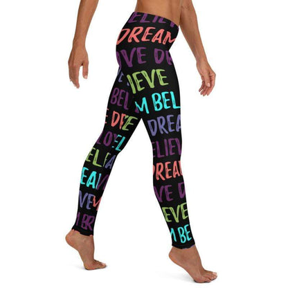 Lavender Millie Women's Clothing Love, Dream, Believe leggings, Capris and Shorts