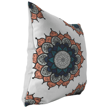 Gold Sooty Textiles & Pillows Mandala Pillow for boho home decor, Oriental style