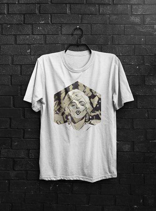 Green Lucky Men's Clothing Marilyn Monroe Men's White Tee