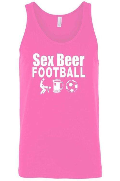 Sunflower Tank Tops 3XL / PINK Men's Sx Beer Football Tank Top Shirt