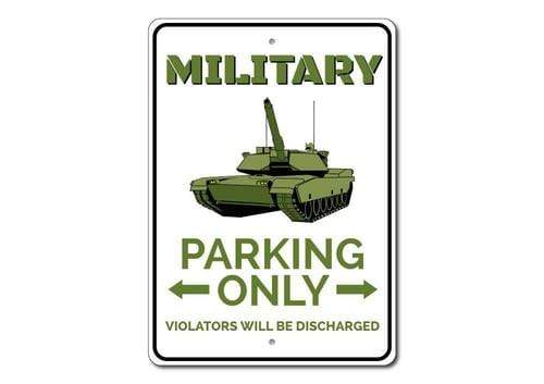 Orchid Eurybia Home Decor 12 x 18 inches Military Parking Sign