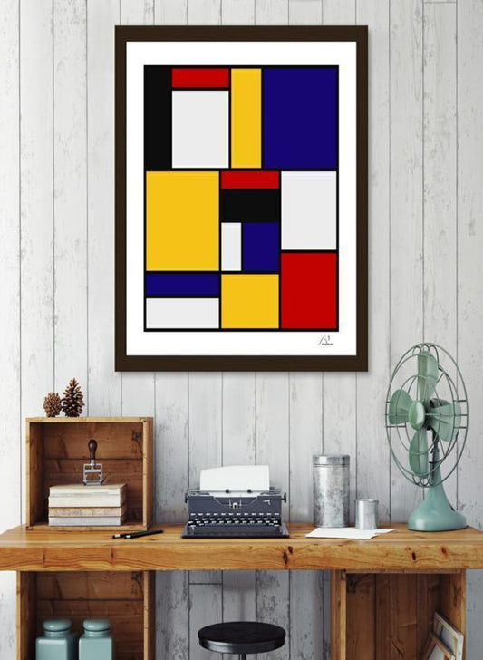 Scorpius Home Decor Mondrian De Stijl Art Movement Frame