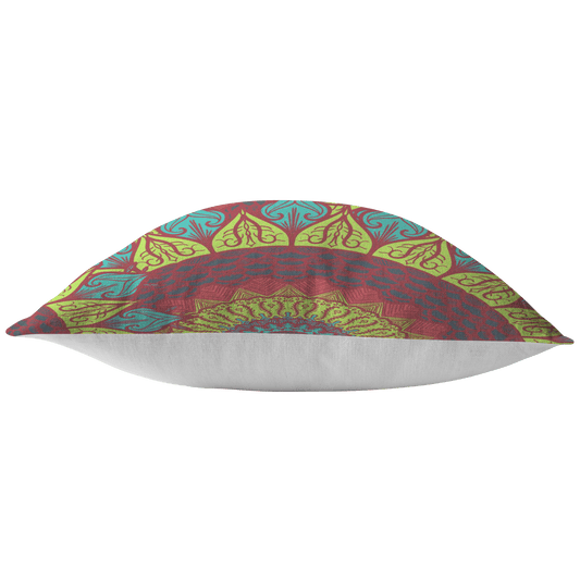 Gold Sooty Textiles & Pillows Moroccan Style Blue Green Mandala Decorative Pillow, Living room