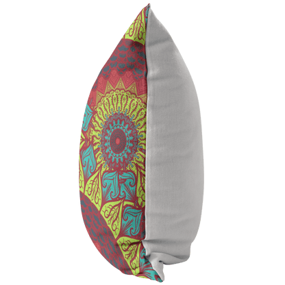 Gold Sooty Textiles & Pillows Moroccan Style Blue Green Mandala Decorative Pillow, Living room