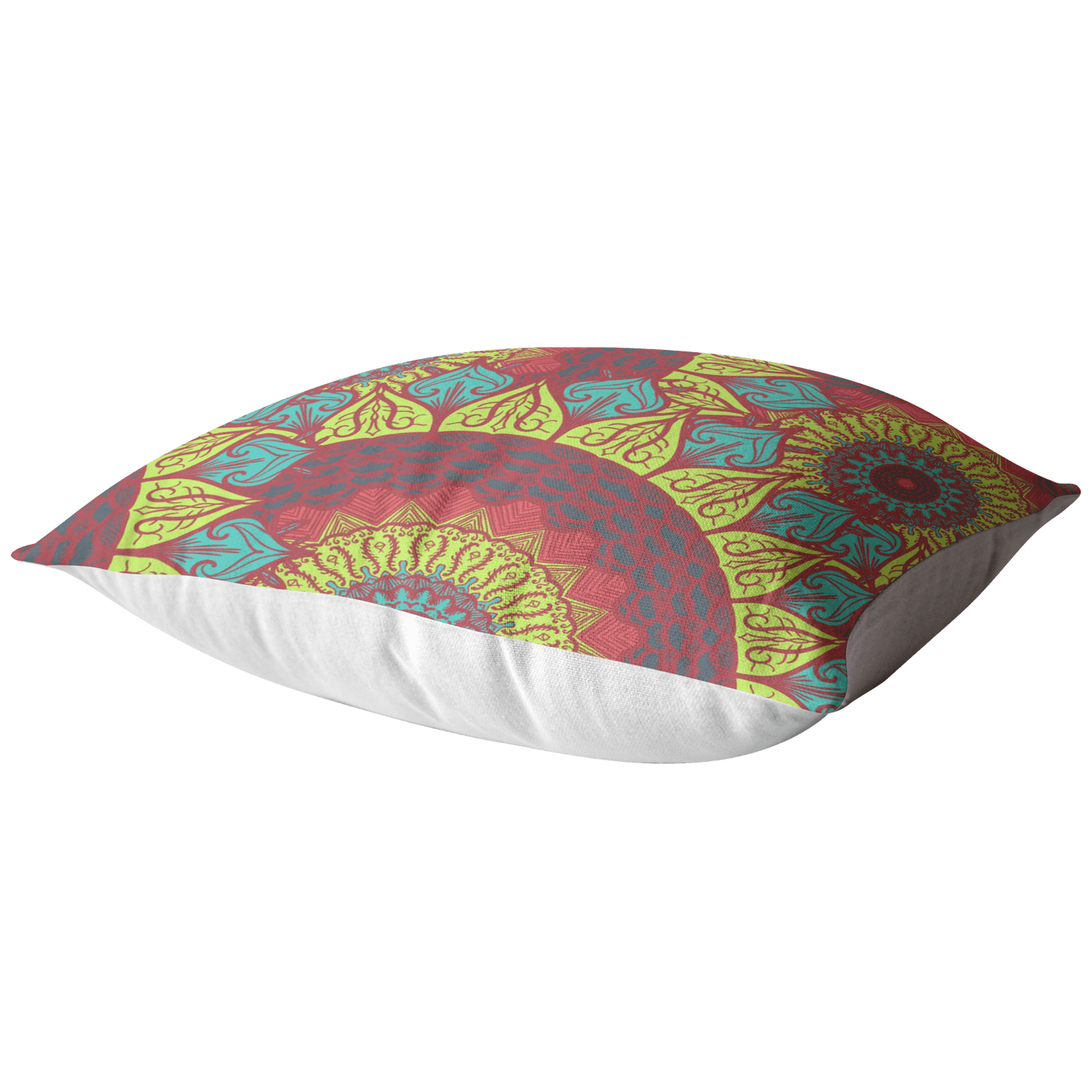 Gold Sooty Textiles & Pillows Moroccan Style Blue Green Mandala Decorative Pillow, Living room