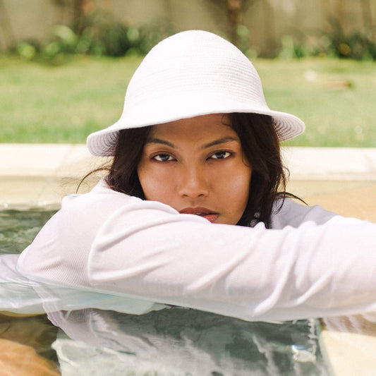 Cocoa Brunn Hats NALA Safari White Cotton Hat