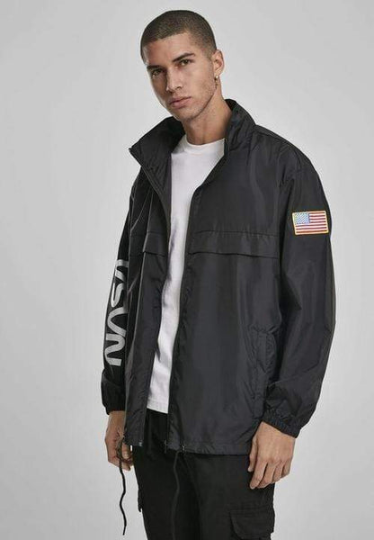 Callisto Men's Clothing L / Black NASA Signature Nylon Windbreaker