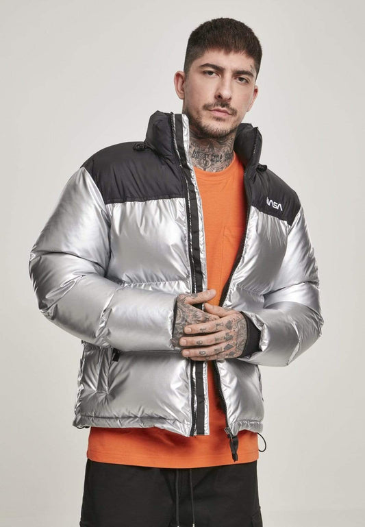 Callisto Jackets & Coats NASA Two-Toned Cool Grey Puffer Jacket