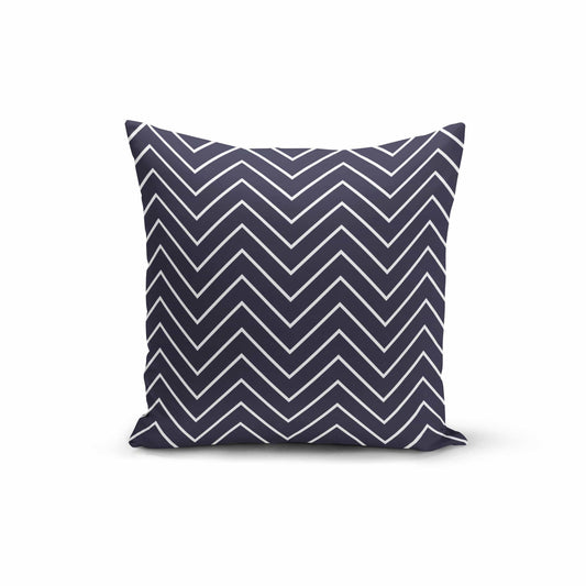 Orange Poppy Textiles & Pillows Navy White Zigzag Pillow Cover