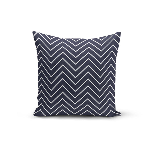 Orange Poppy Textiles & Pillows Navy White Zigzag Pillow Cover