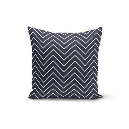 Orange Poppy Textiles & Pillows 12x16 / Multicolored Navy White Zigzag Pillow Cover