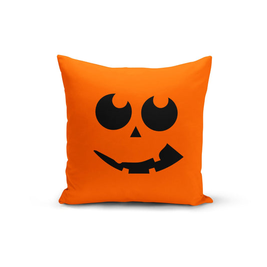 Orange Poppy Textiles & Pillows Orange Pumpkin Face Pillow Cover