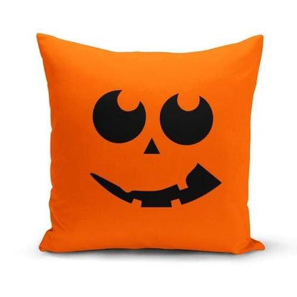 Orange Poppy Textiles & Pillows 20x20 / Multicolored Orange Pumpkin Face Pillow Cover