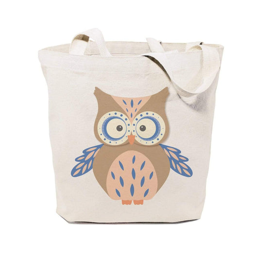 Turquoise Andromeda Totes & Beach Bags Owl Tote Bag
