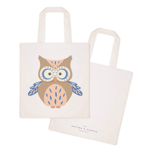 Turquoise Andromeda Totes & Beach Bags Owl Tote Bag