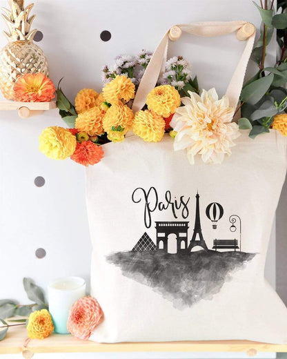 Turquoise Andromeda Totes & Beach Bags Paris Cityscape Tote Bag