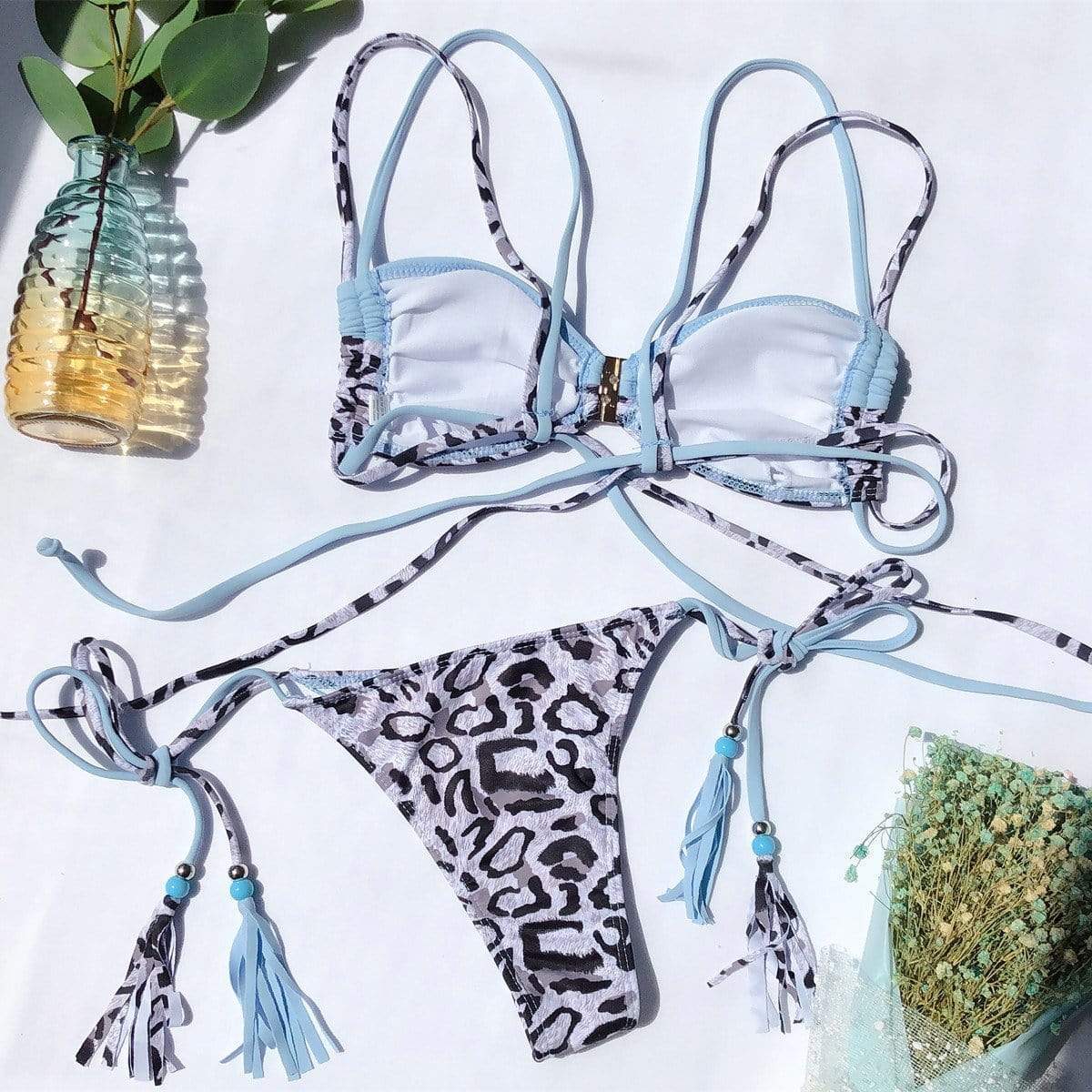 Silver Sam Swimwear Patchwork Leopard Printed Bikini