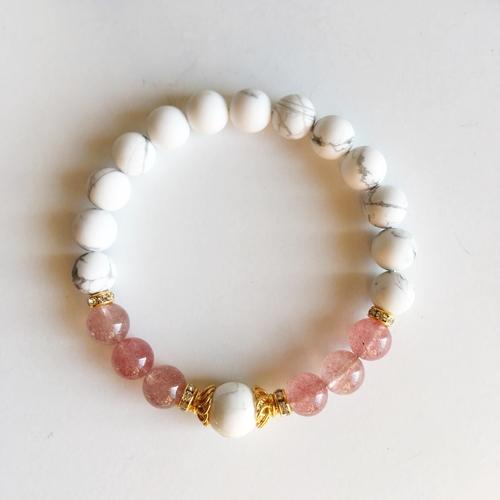 Purple Lily Jewelry & Watches Peace + Intuition - Muscovite and Howlite Bracelet