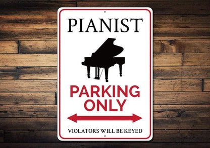 Orchid Eurybia Home Decor Pianist Parking Sign
