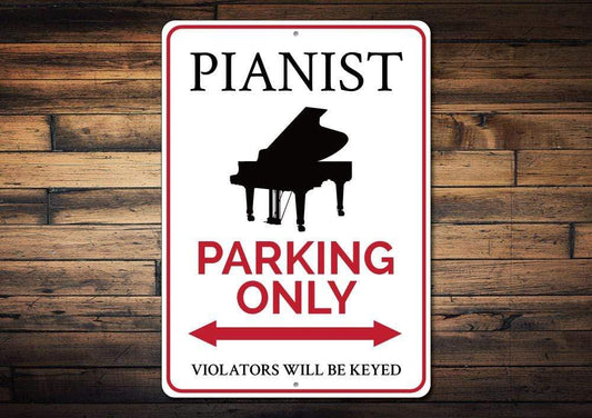 Orchid Eurybia Home Decor Pianist Parking Sign