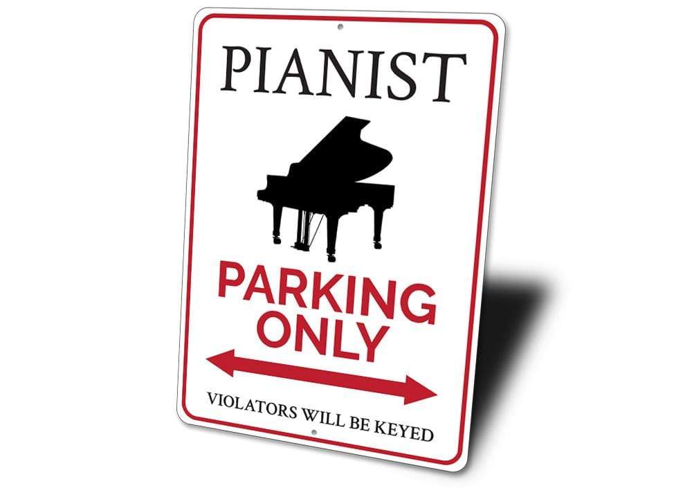 Orchid Eurybia Home Decor Pianist Parking Sign