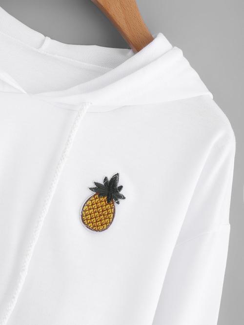 Celeste Women's Clothing Pineapple Patch Crop Hoodie