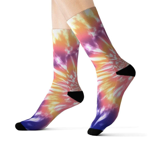 Yellow Pandora Socks Pink Tie Dye Novelty Socks