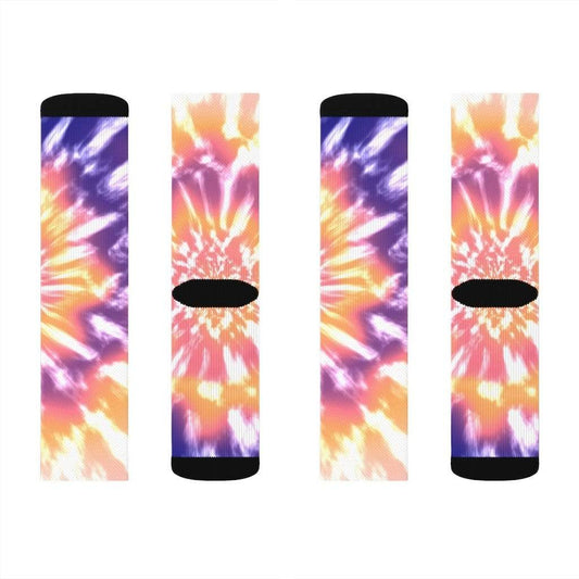 Yellow Pandora Socks Pink Tie Dye Novelty Socks