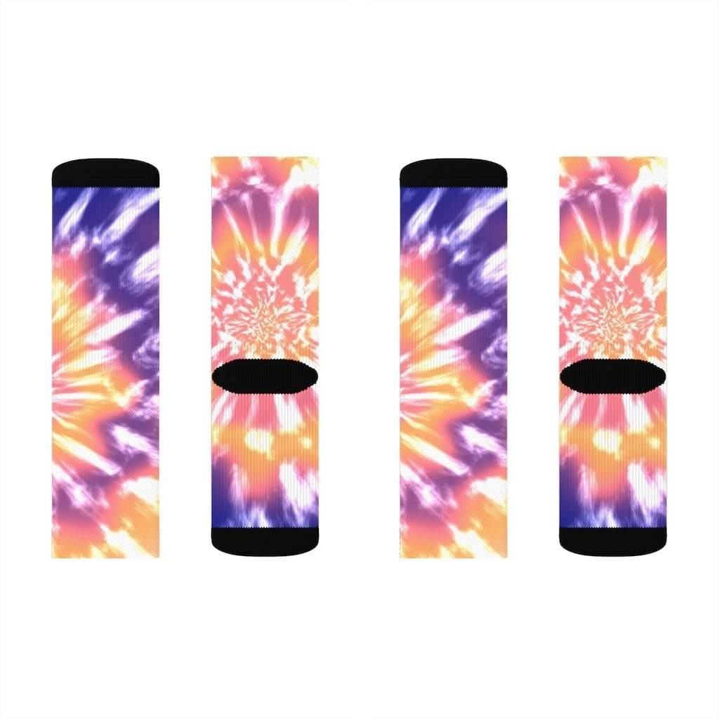 Yellow Pandora Socks Pink Tie Dye Novelty Socks