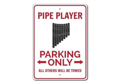 Orchid Eurybia Home Decor 12 x 18 inches Pipe Player Parking Sign