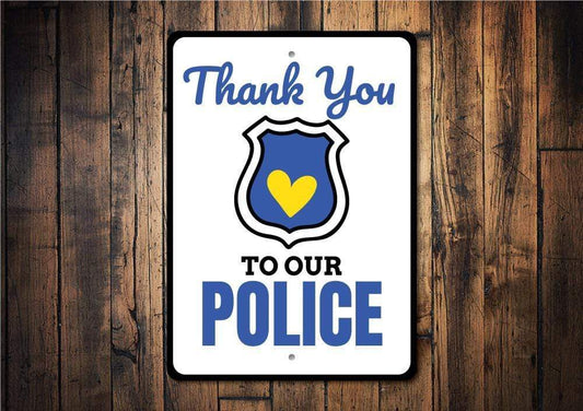 Orchid Eurybia Home Decor Police Thank You Sign