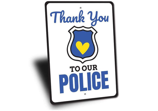 Orchid Eurybia Home Decor Police Thank You Sign