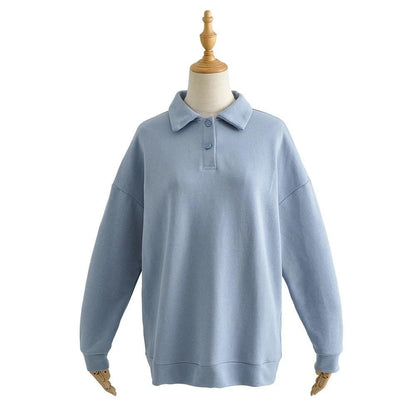 Magenta Angel Other Polo Neckline Solid Loose Sweatshirt