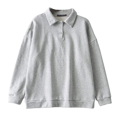 Magenta Angel Other Polo Neckline Solid Loose Sweatshirt