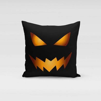 Orange Poppy Textiles & Pillows 12x16 / Multicolored Pumpkin Face Pillow Cover