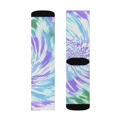 Yellow Pandora Socks Purple Tie Dye Novelty Socks