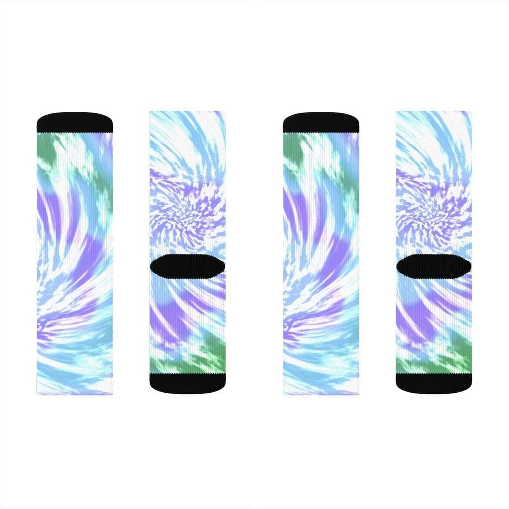 Yellow Pandora Socks Purple Tie Dye Novelty Socks