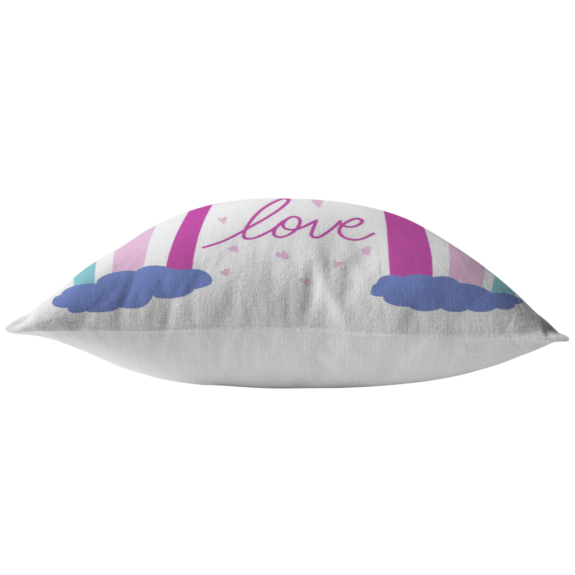 Gold Sooty Textiles & Pillows Rainbow Love Pillow, Colorful pillowcase