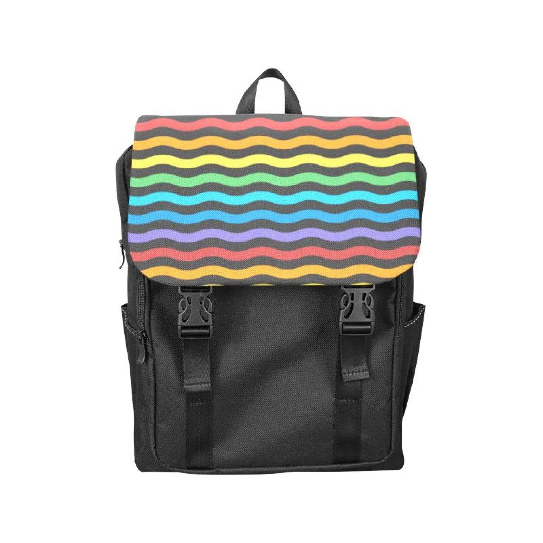 inQUE'INQ Backpacks Bags Rucksacks One Size Rainbow stripes backpack