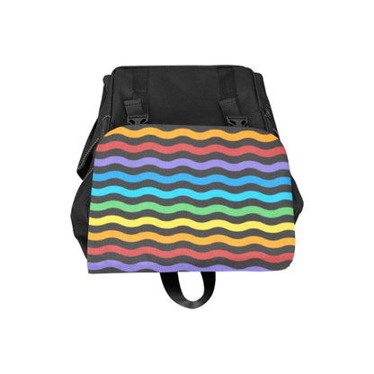 inQUE'INQ Backpacks Bags Rucksacks One Size Rainbow stripes backpack