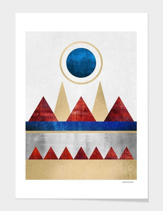Scorpius Home Decor Red Mountains  Frame