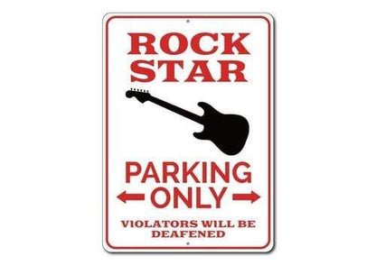 Orchid Eurybia Home Decor 12 x 18 inches Rock Star Parking Only Sign