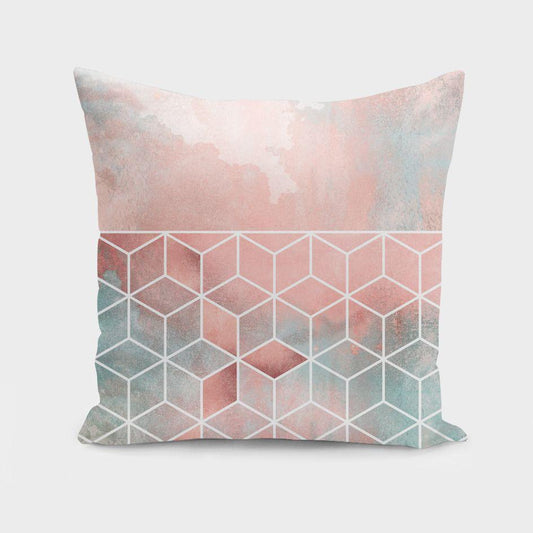 Scorpius Textiles & Pillows Rose Clouds And Cubes  Cushion/Pillow