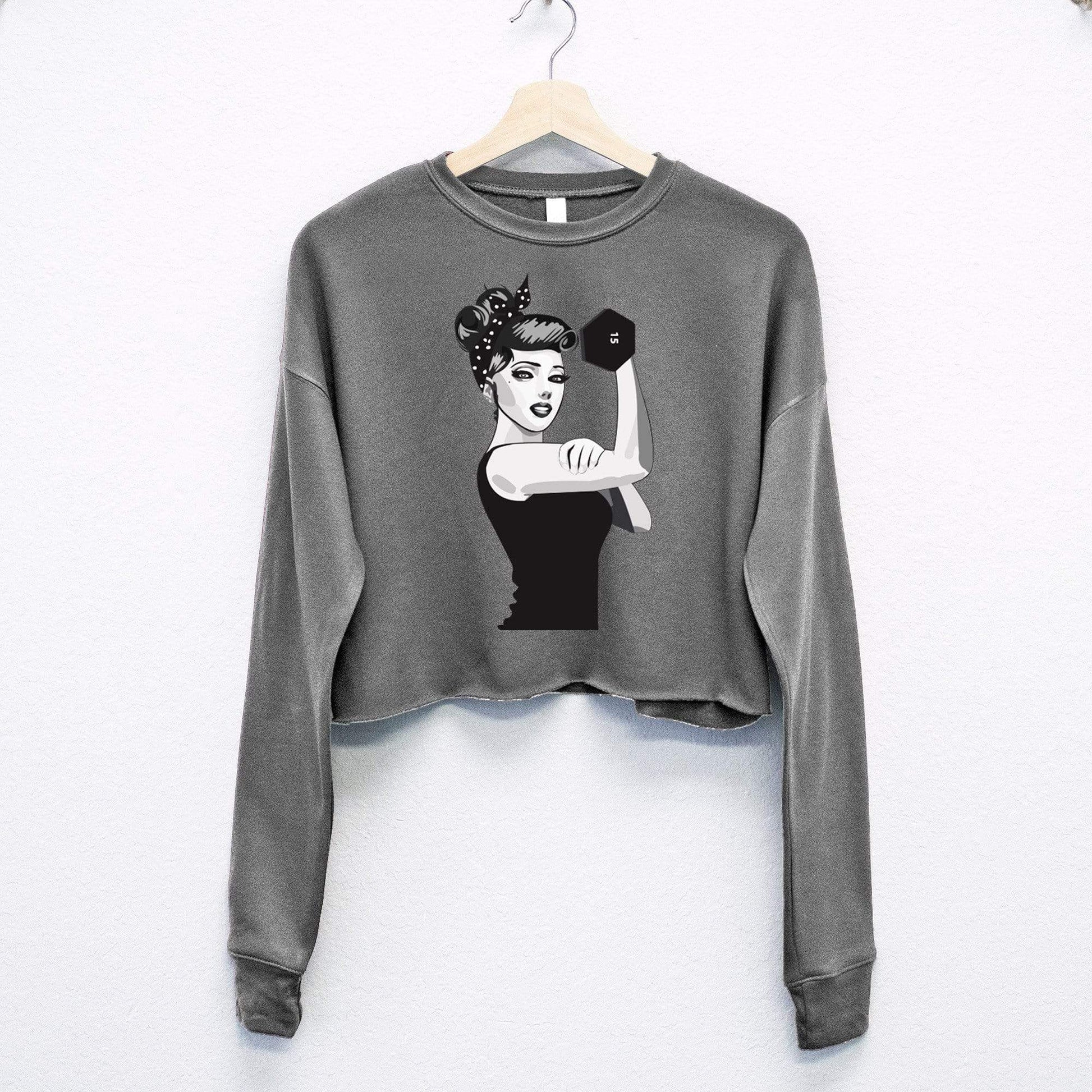 Orange Apollo Women's Clothing ROSIE the RIVETER CROPPED Sweater