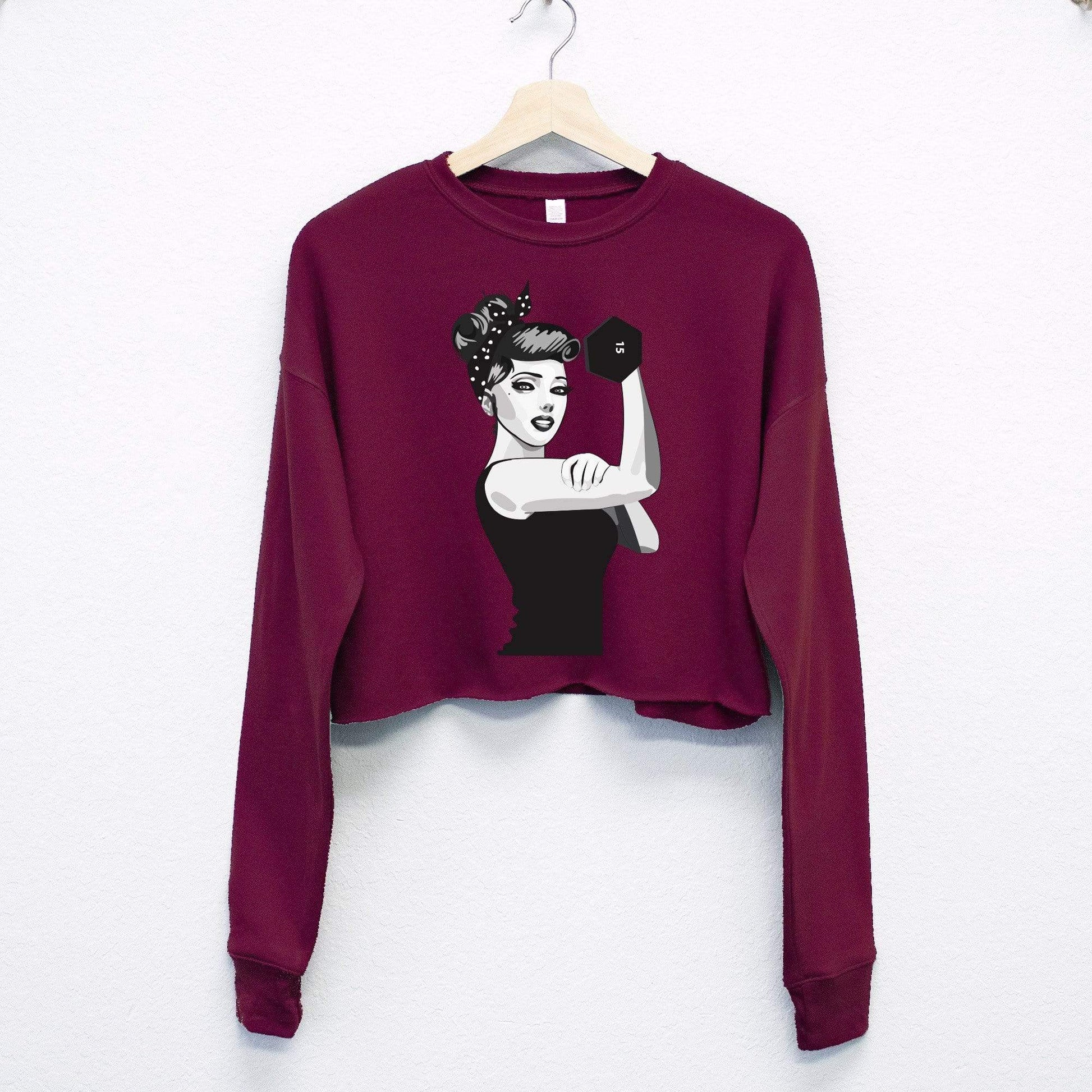 Orange Apollo Women's Clothing ROSIE the RIVETER CROPPED Sweater