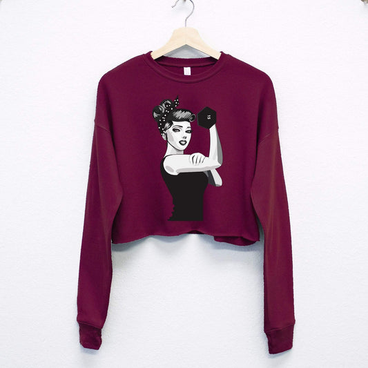 Orange Apollo Women's Clothing ROSIE the RIVETER CROPPED Sweater